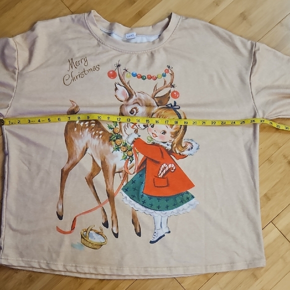 Vintage Style Christmas Reindeer Shirt - Picture 3 of 5